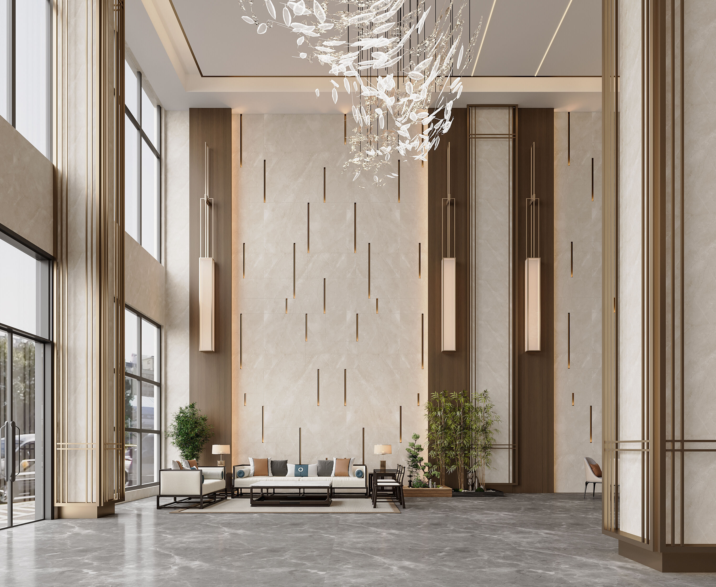 hotel lobby 3D model_2