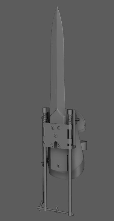 SAW Gauntlet Weapon  3D model_6