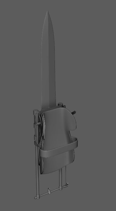 SAW Gauntlet Weapon  3D model_8