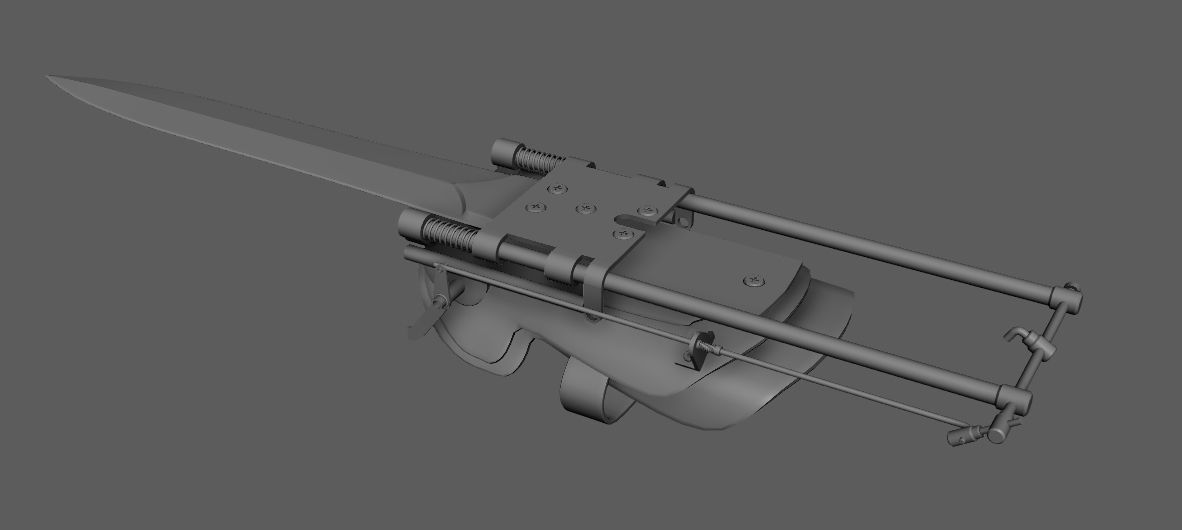 SAW Gauntlet Weapon  3D model_5