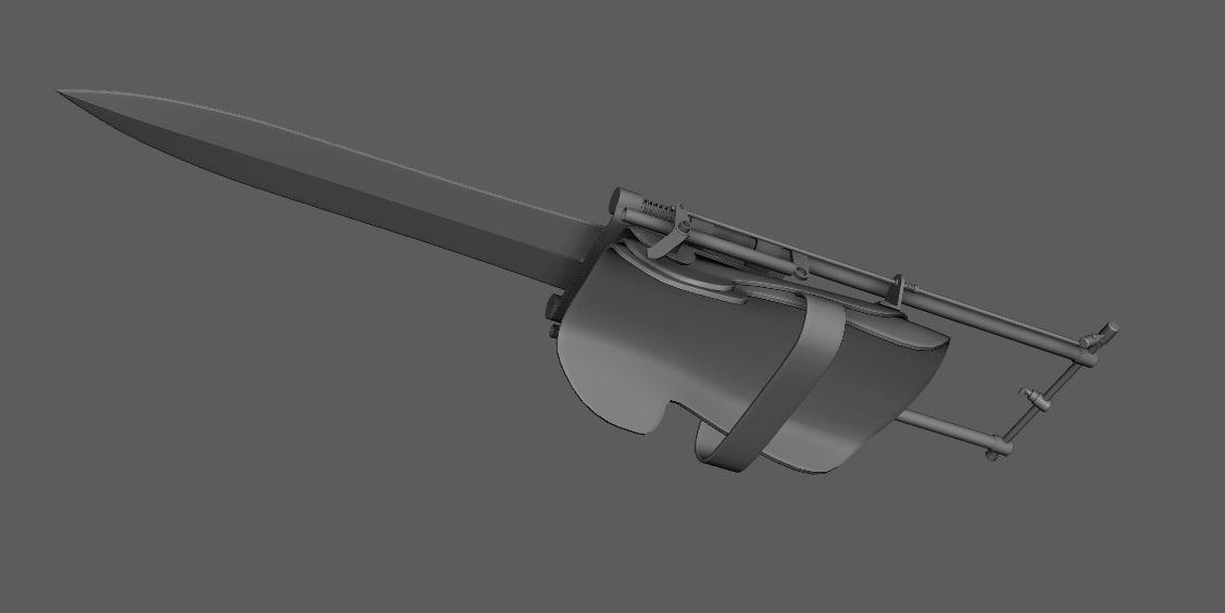 SAW Gauntlet Weapon  3D model_7