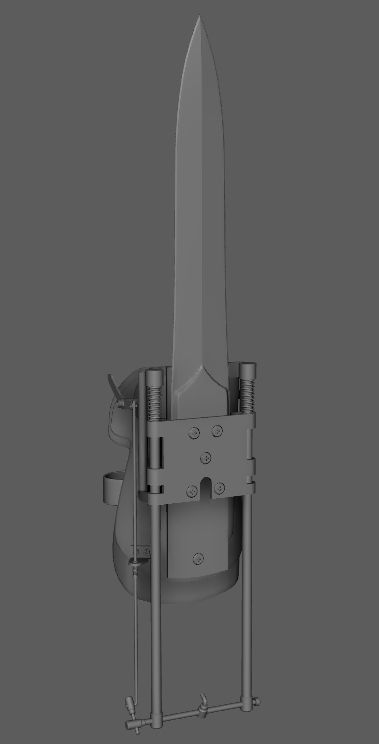 SAW Gauntlet Weapon  3D model_3