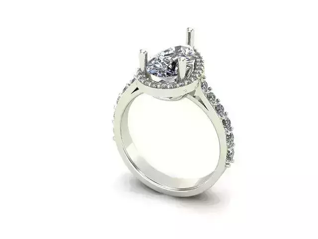 Engagement Ring With Pear Diamond 