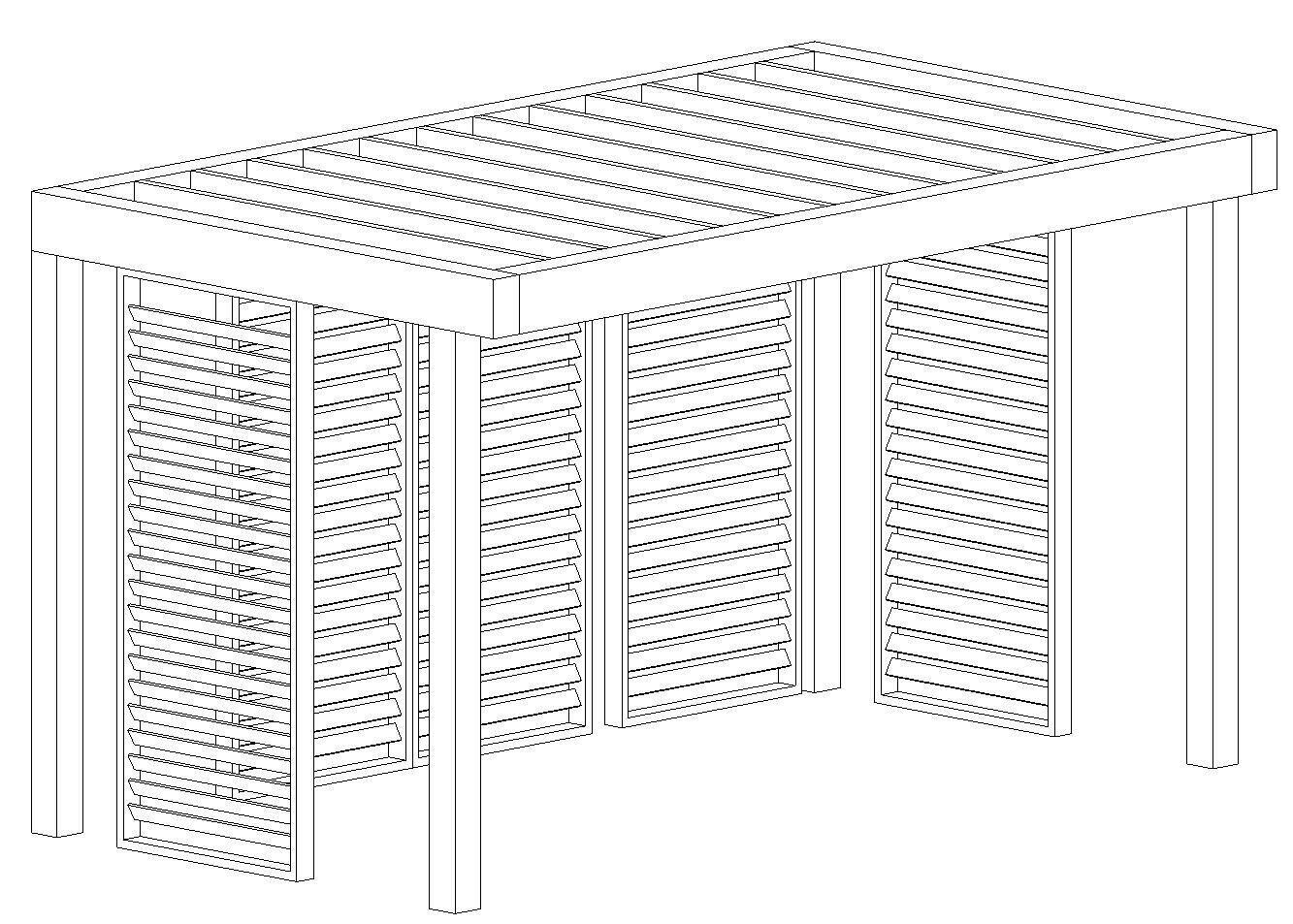 Modern Pergola 3D model_1