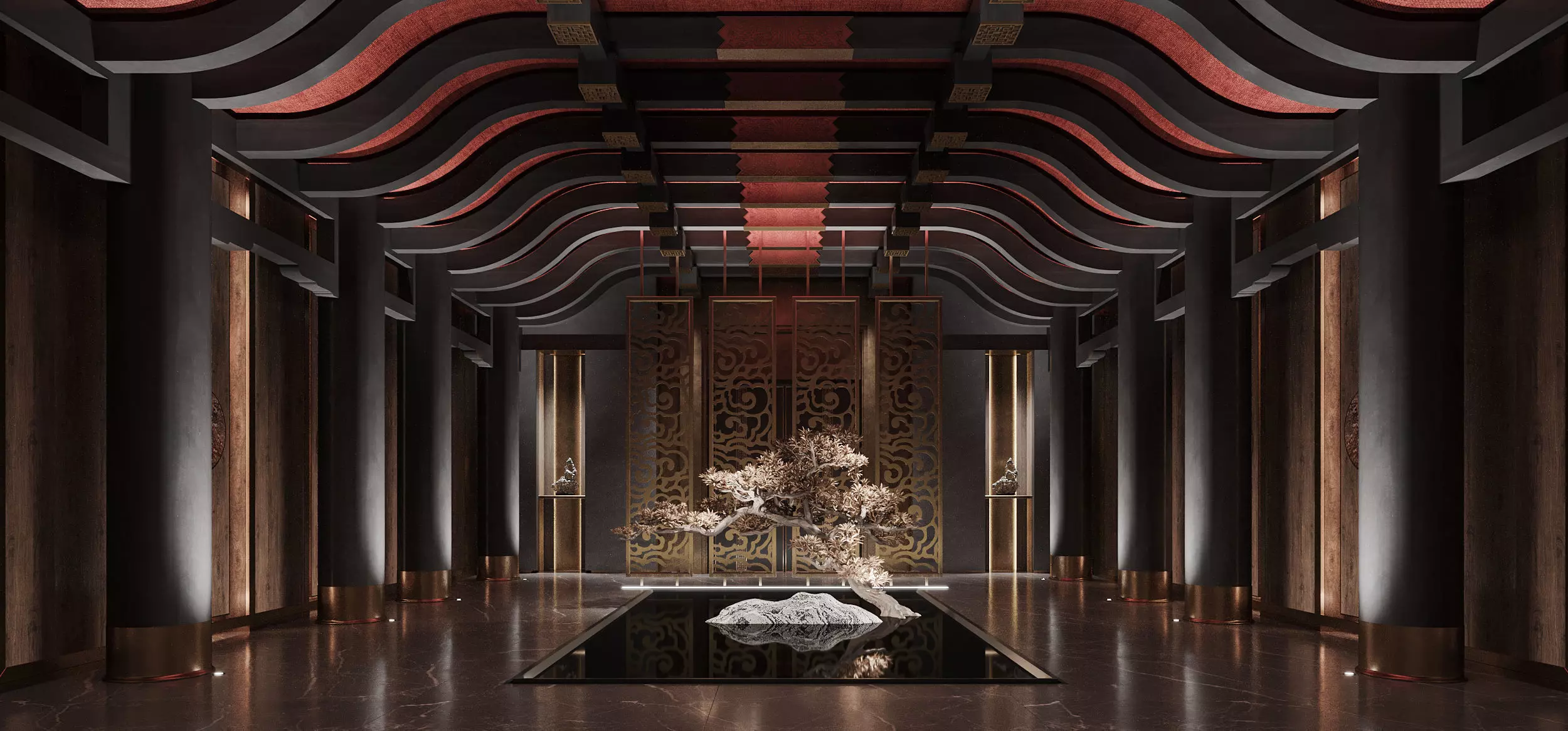 Chinese hotel lobby 3D model