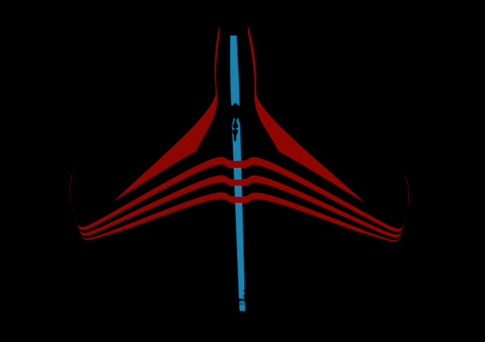 Futuristic Sci fi Red and Black Plane 3D Model for night Low-poly 3D model_75