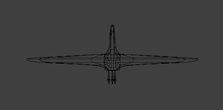 Futuristic Sci fi Red and Black Plane 3D Model for night Low-poly 3D model_64