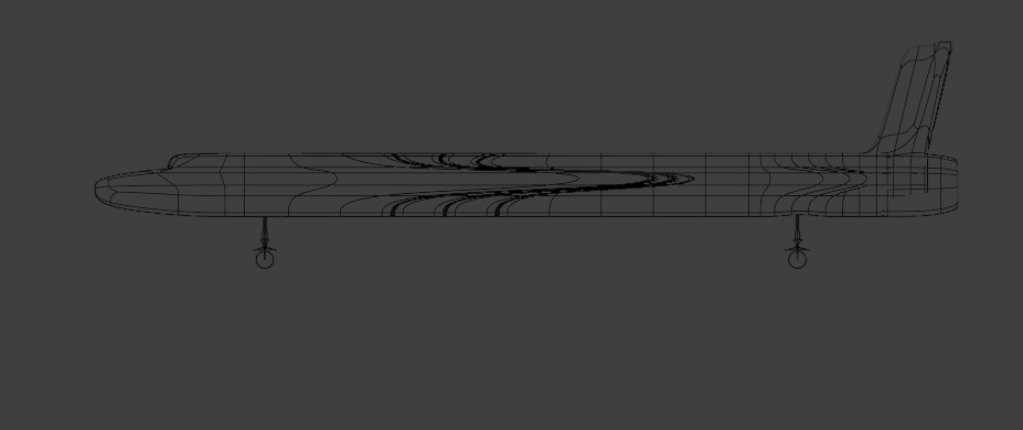 Futuristic Sci fi Red and Black Plane 3D Model for night Low-poly 3D model_61