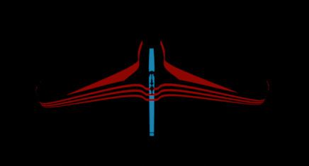 Futuristic Sci fi Red and Black Plane 3D Model for night Low-poly 3D model_74