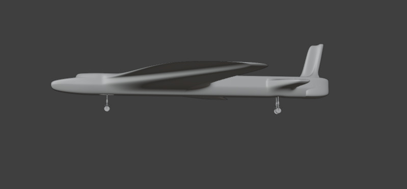 Futuristic Sci fi Red and Black Plane 3D Model for night Low-poly 3D model_32