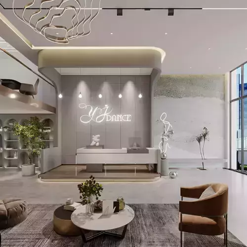 Modern lobby and offices