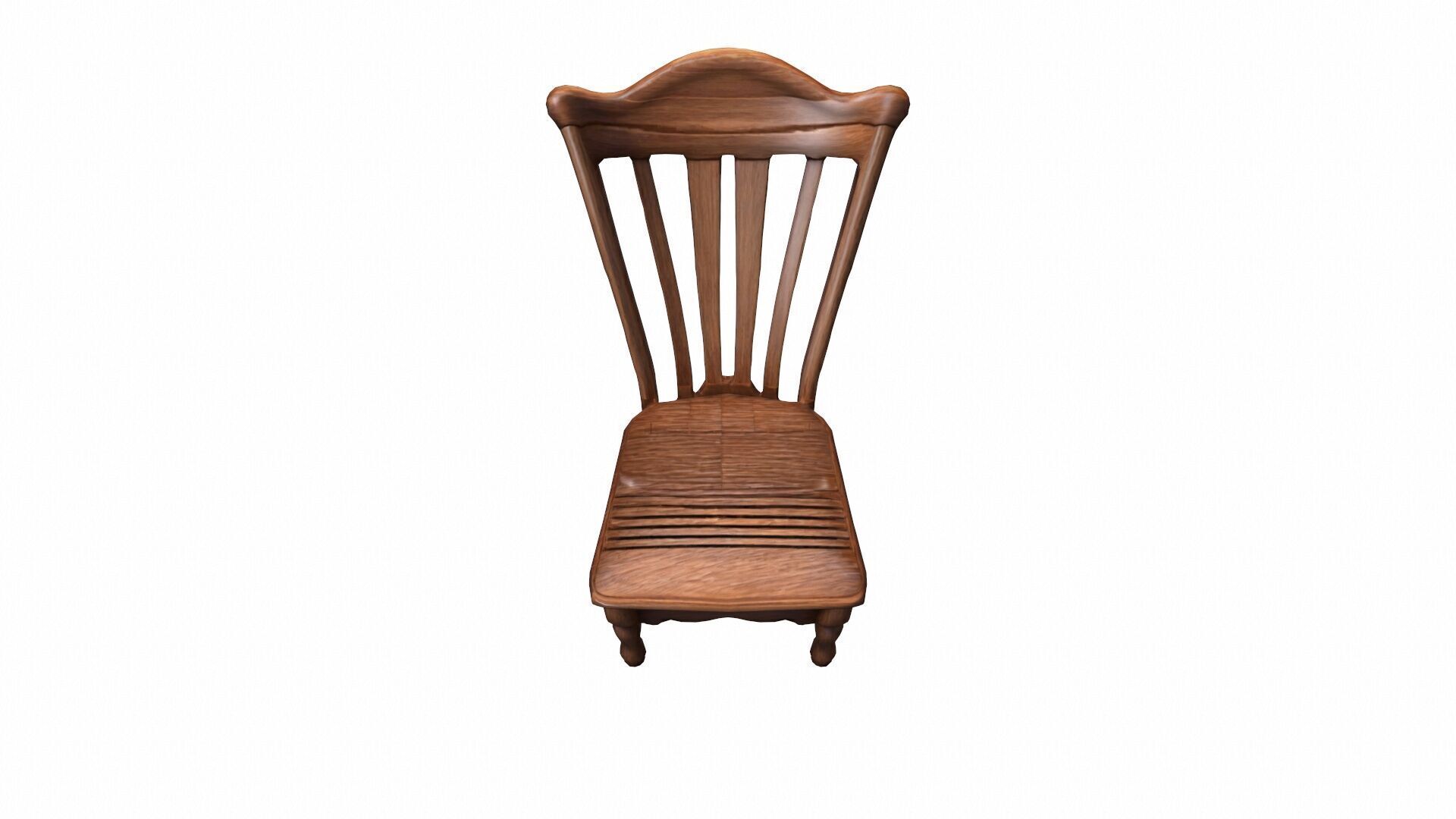 3d Model Multiple Weather-resistant Slat-back Chair 3D model_5