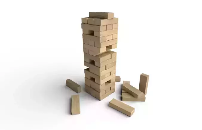 Jenga M01 Low-poly 3D model