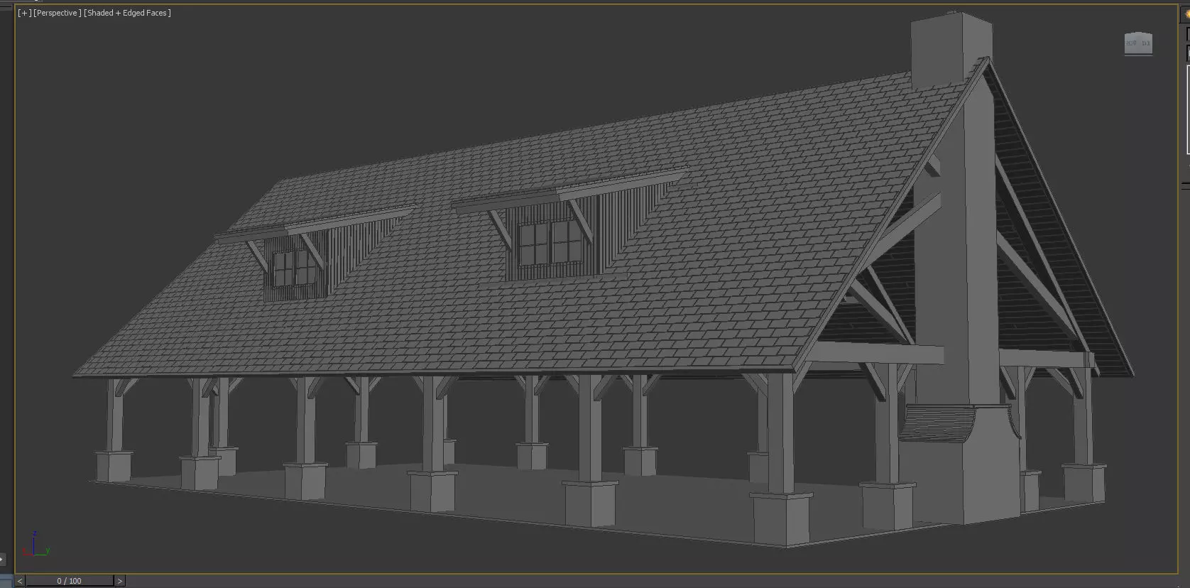3D Pavilion house 3D model_0