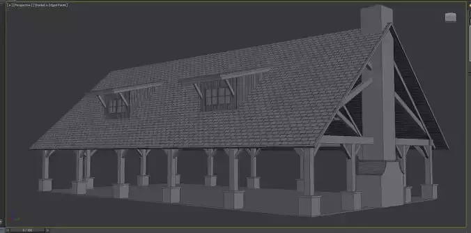 3D Pavilion house 3D model