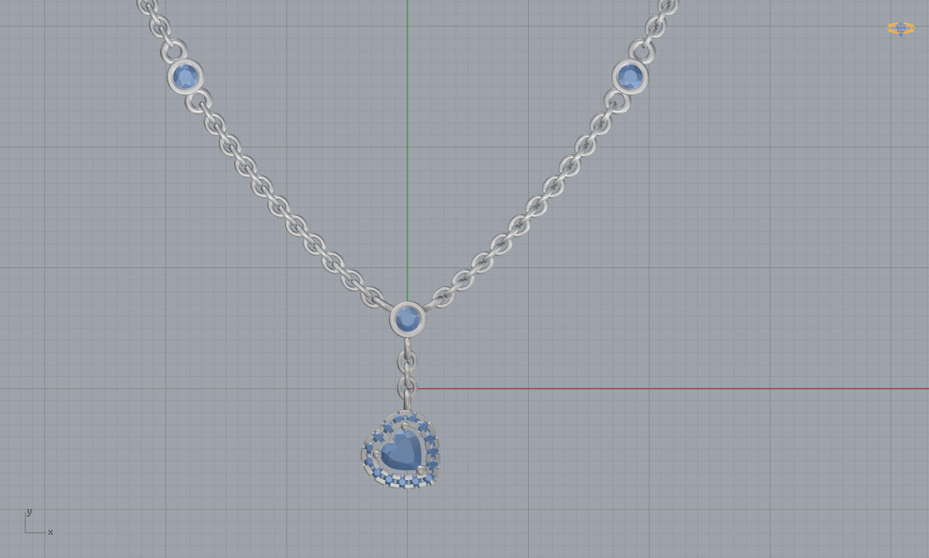 Messika Heart Necklace  3D print model_6