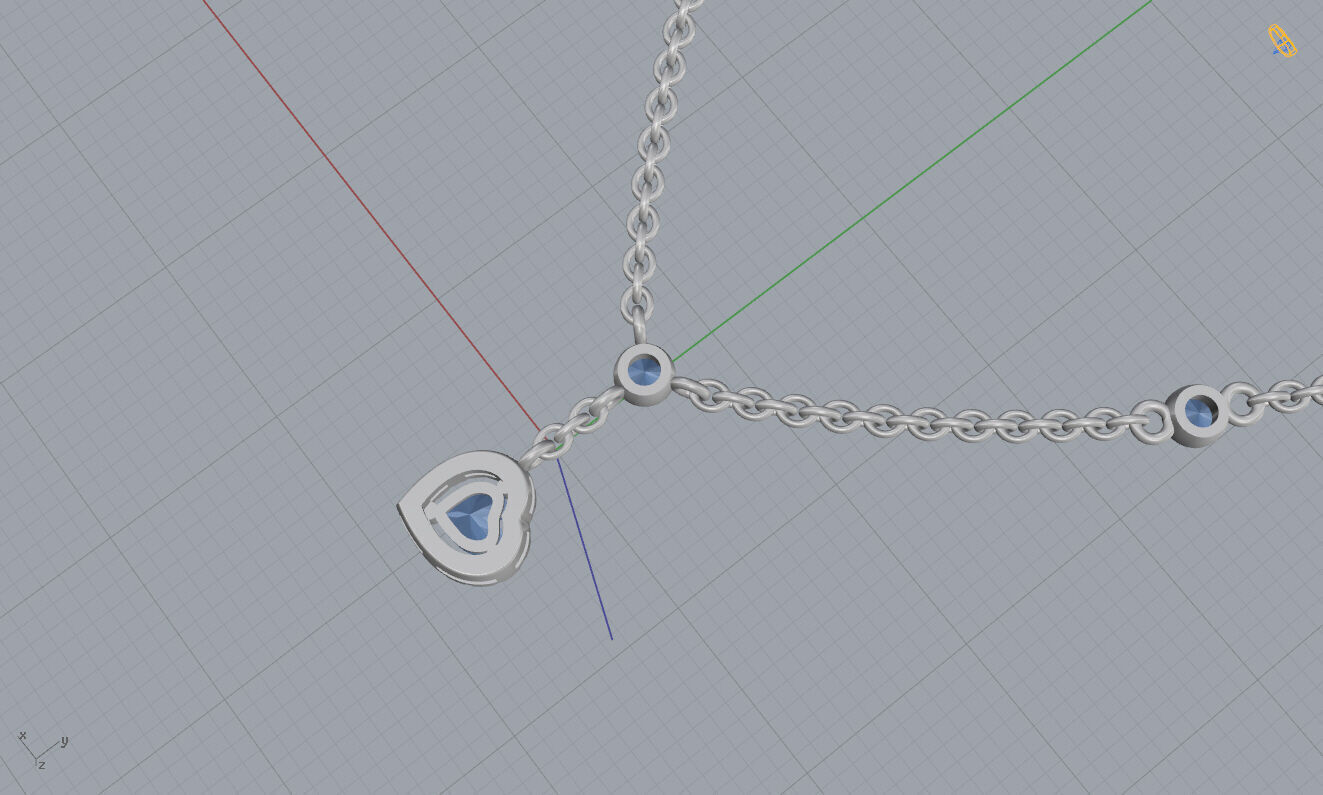 Messika Heart Necklace  3D print model_8