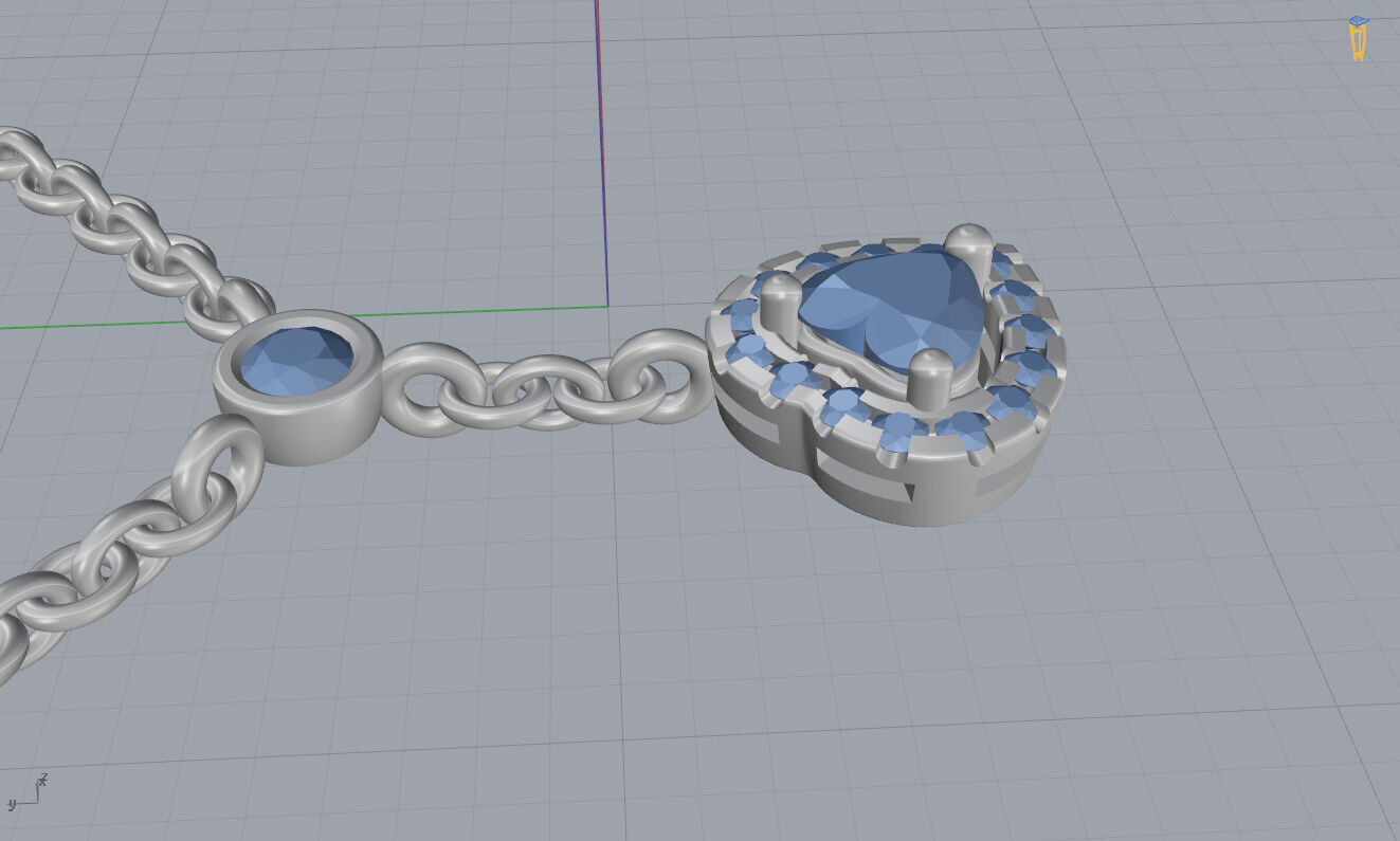 Messika Heart Necklace  3D print model_10