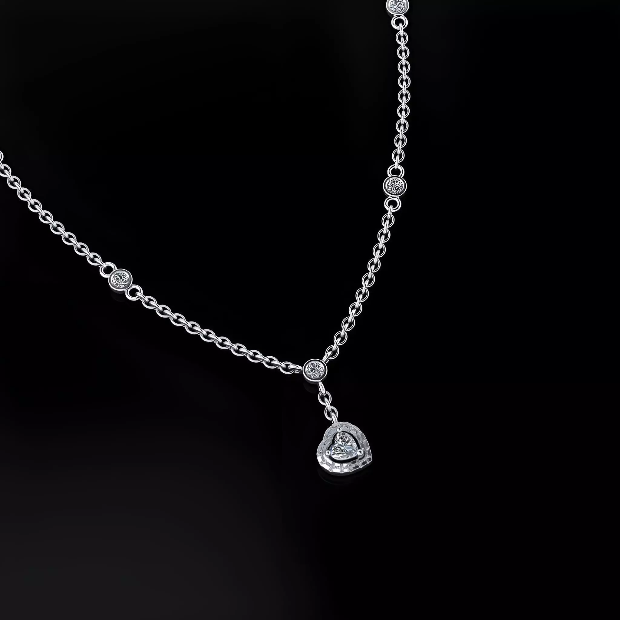 Messika Heart Necklace  3D print model_0