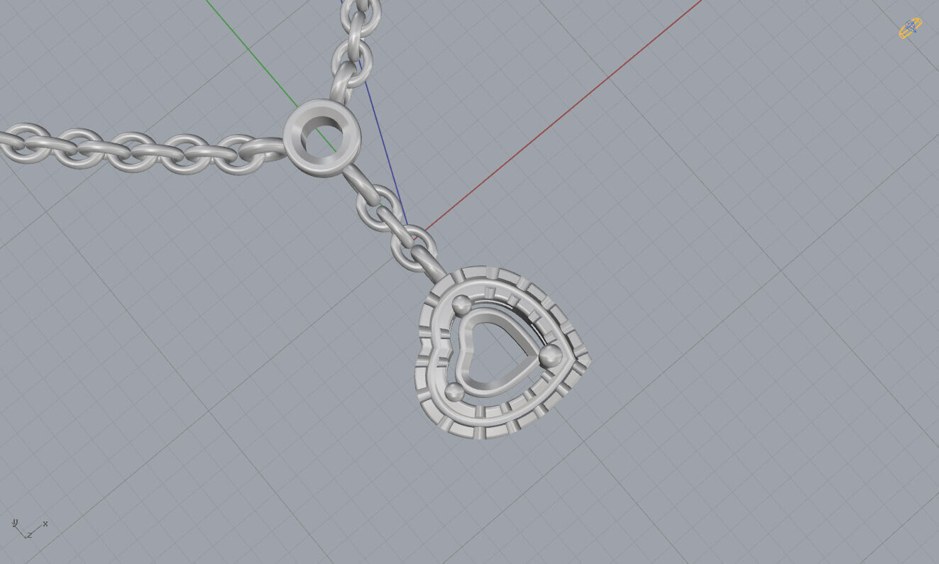 Messika Heart Necklace  3D print model_9