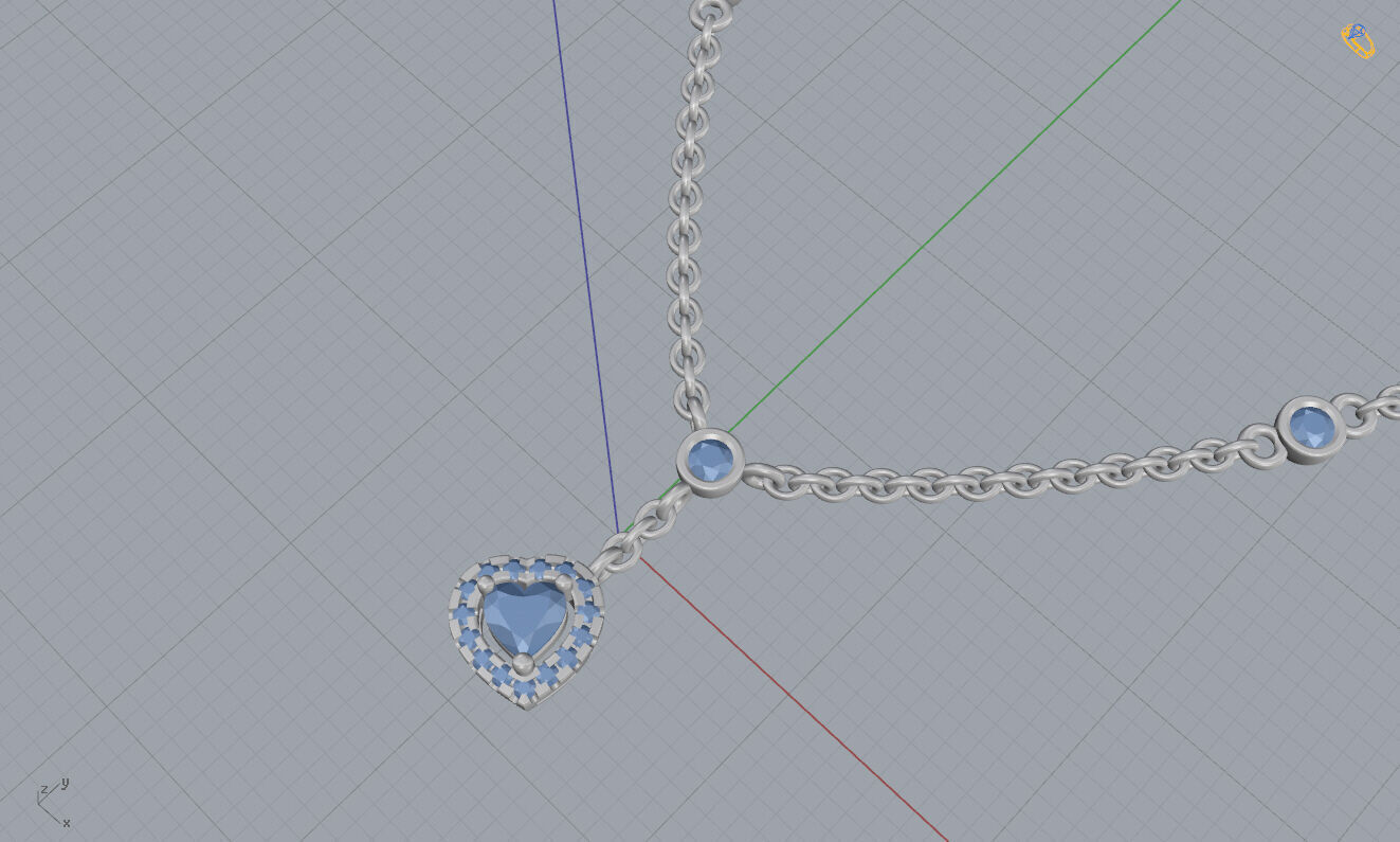 Messika Heart Necklace  3D print model_7