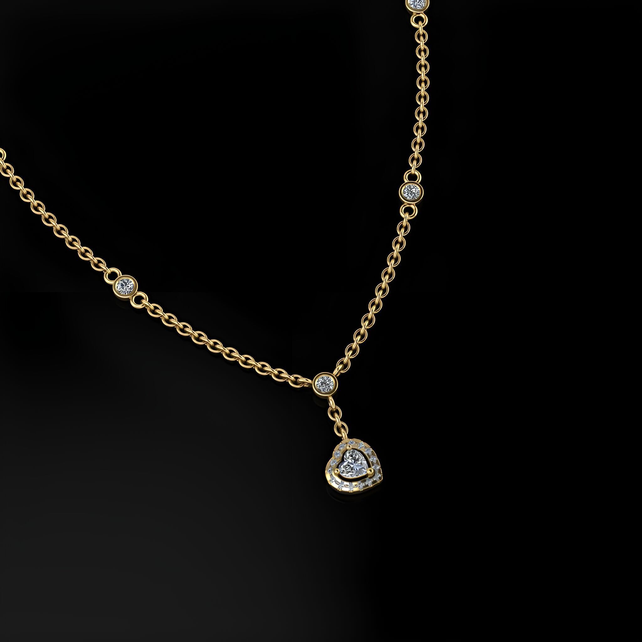 Messika Heart Necklace  3D print model_1