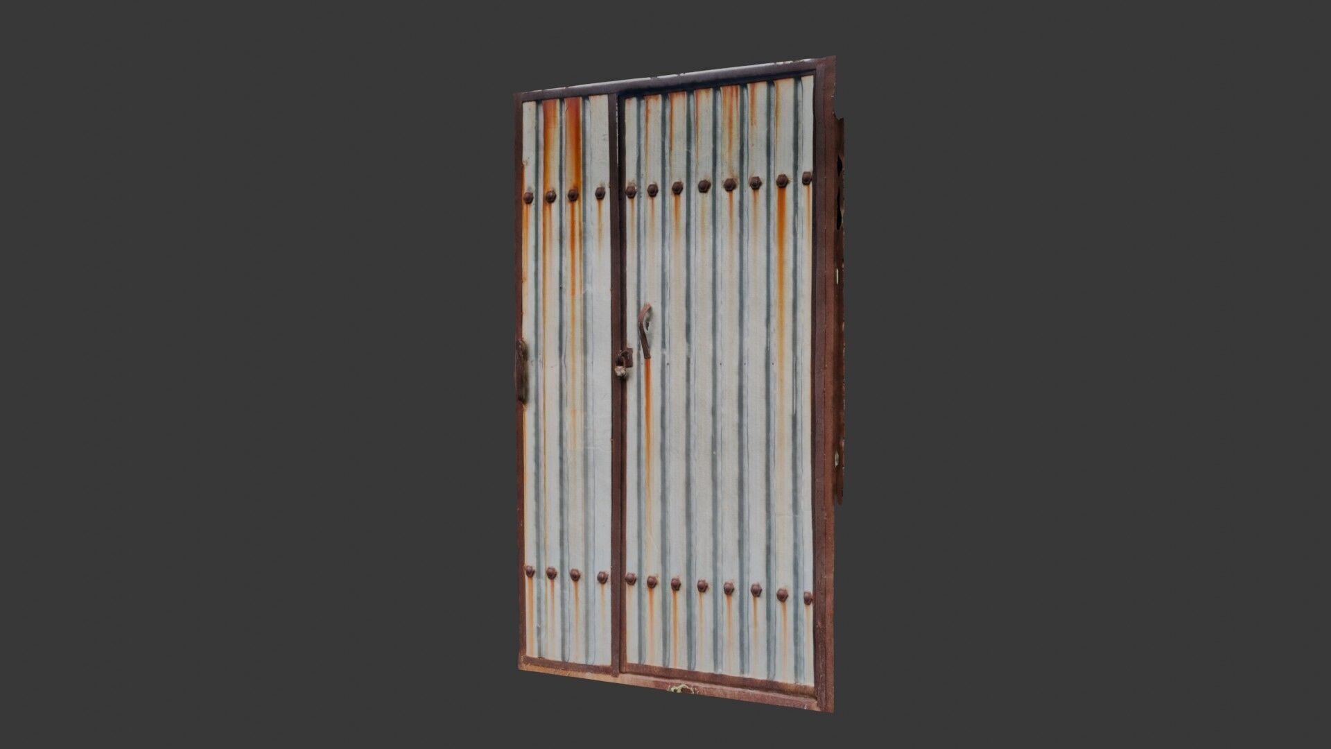 Rusty Metal Gate Scan Low-poly 3D model_5