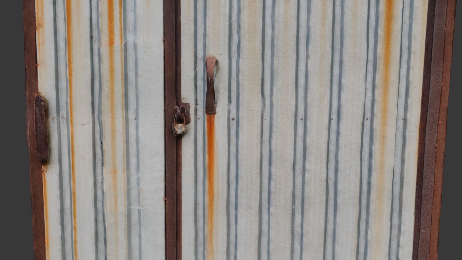 Rusty Metal Gate Scan Low-poly 3D model_3