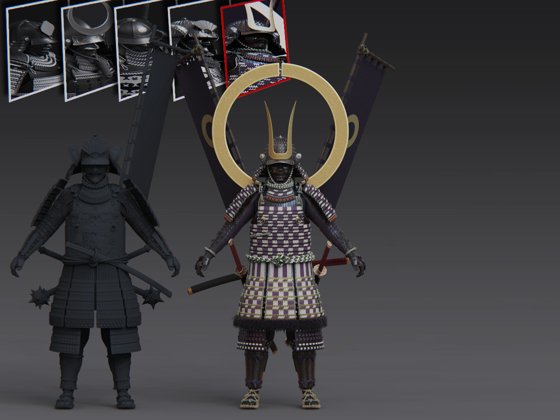 09-ancient japanese armor 3D model_13
