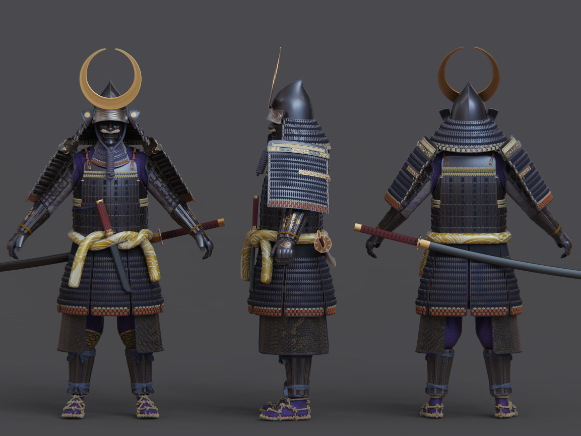 09-ancient japanese armor 3D model_5