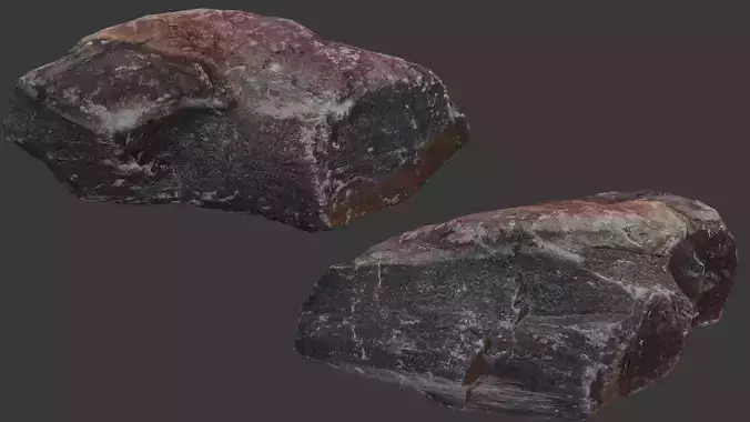 Weathered Rock Scan  Photorealistic Stone Asset