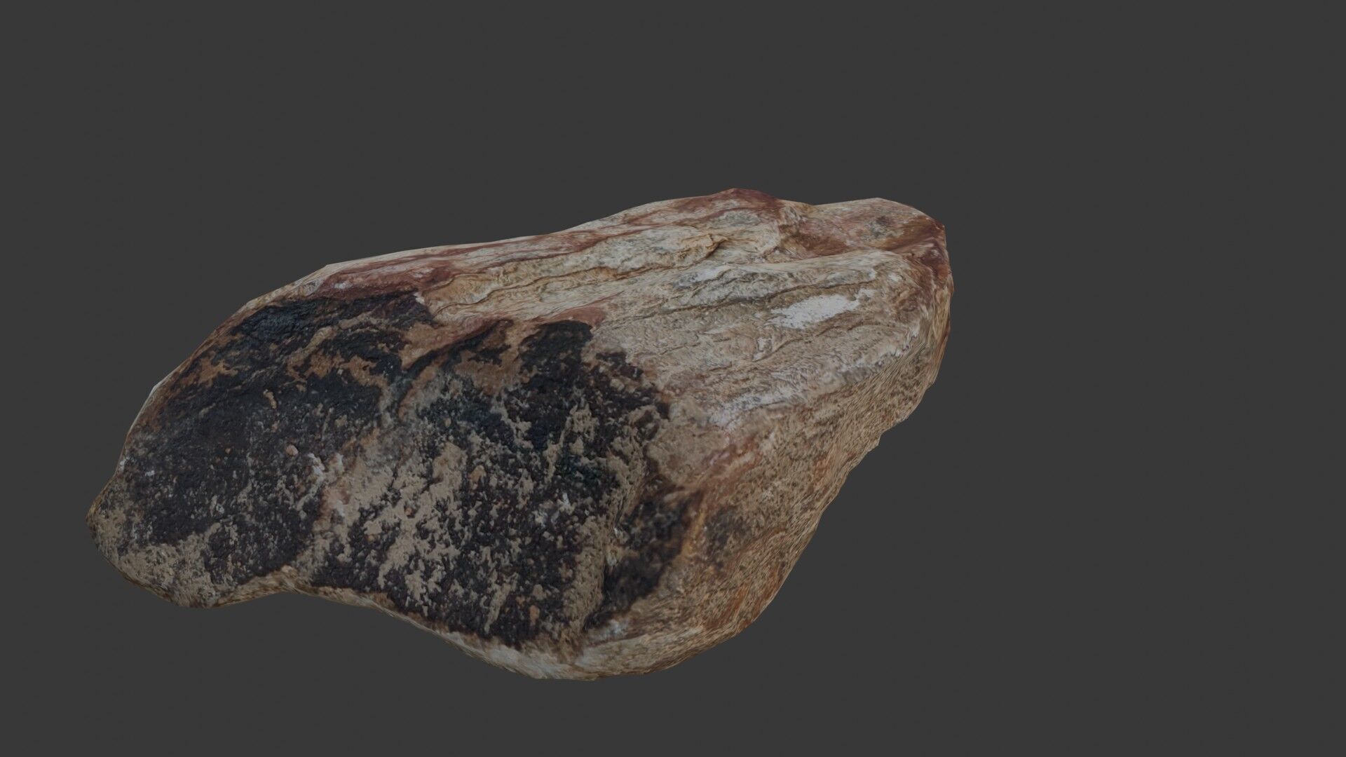 Layered Sedimentary Rock Scan Low-poly 3D model_4