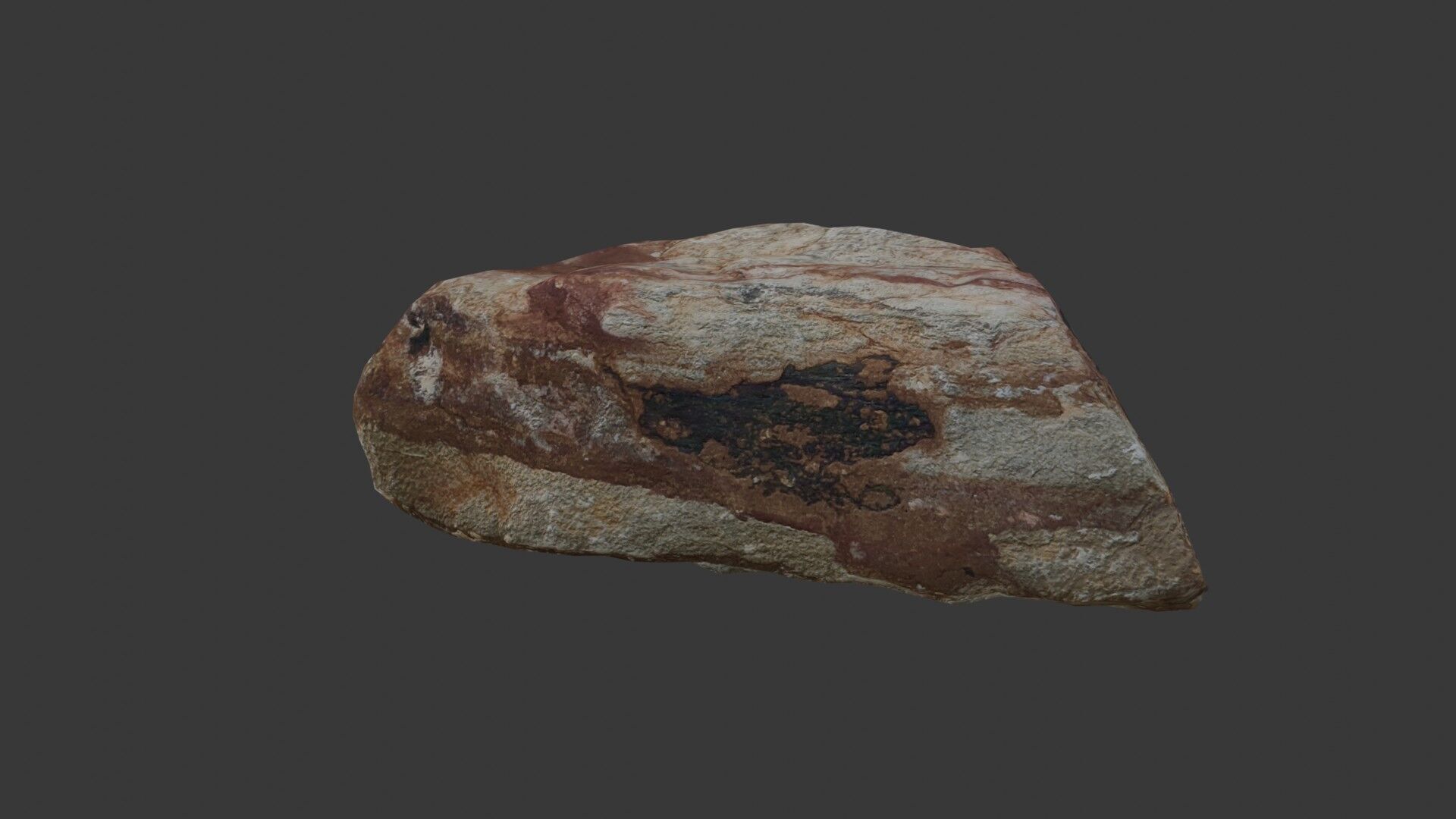 Layered Sedimentary Rock Scan Low-poly 3D model_5