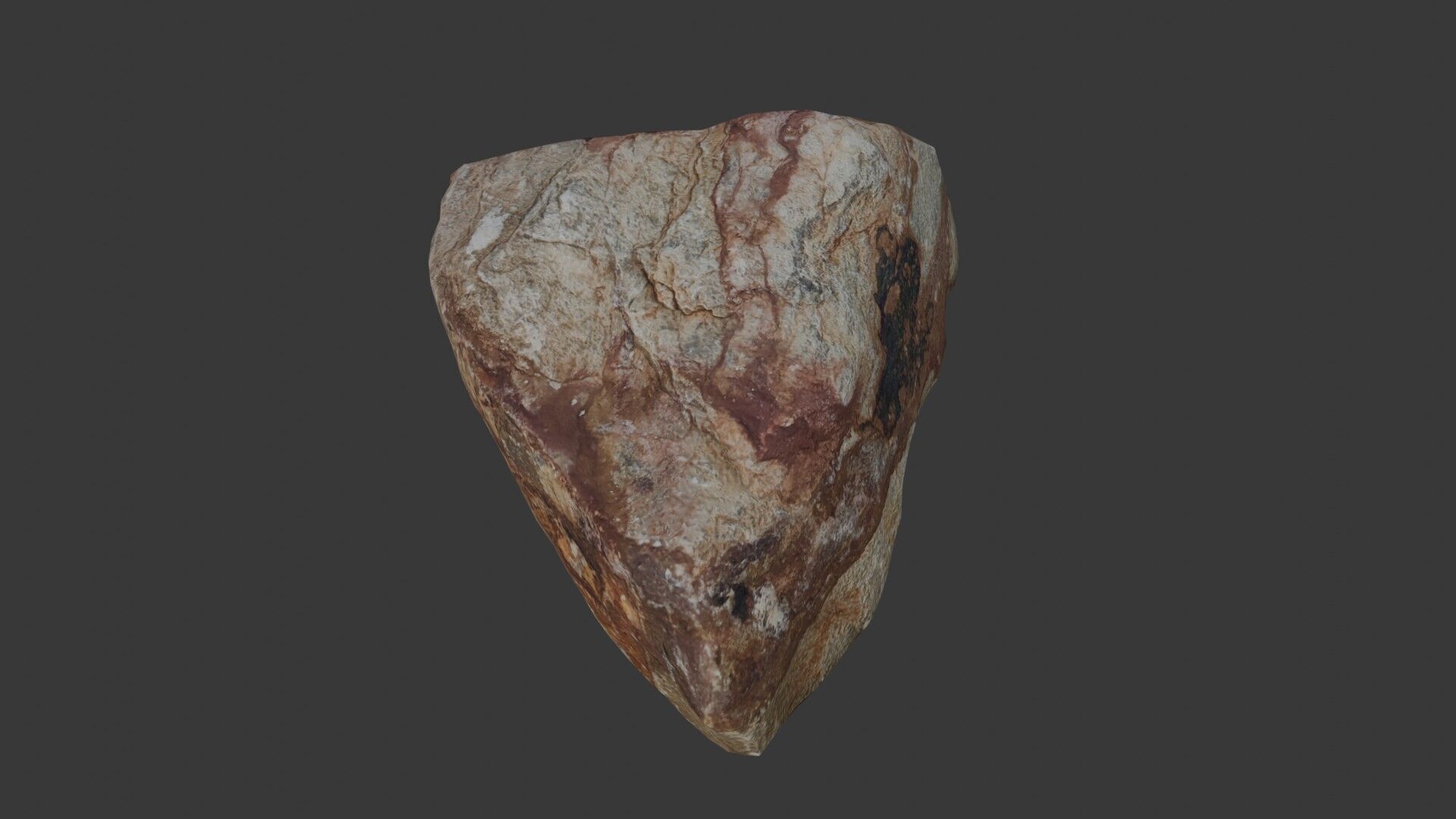 Layered Sedimentary Rock Scan Low-poly 3D model_6