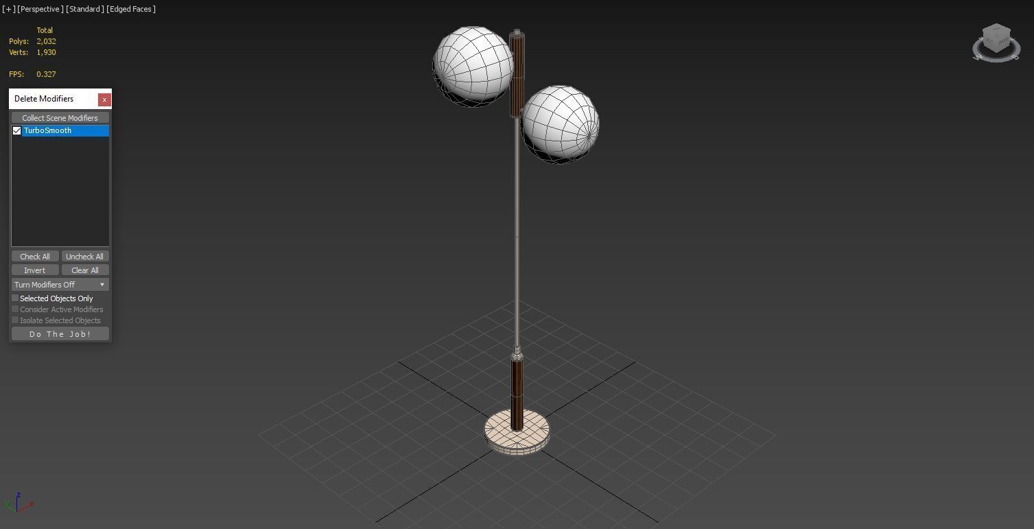 Four Hands Colome Floor Lamp 3D model_7