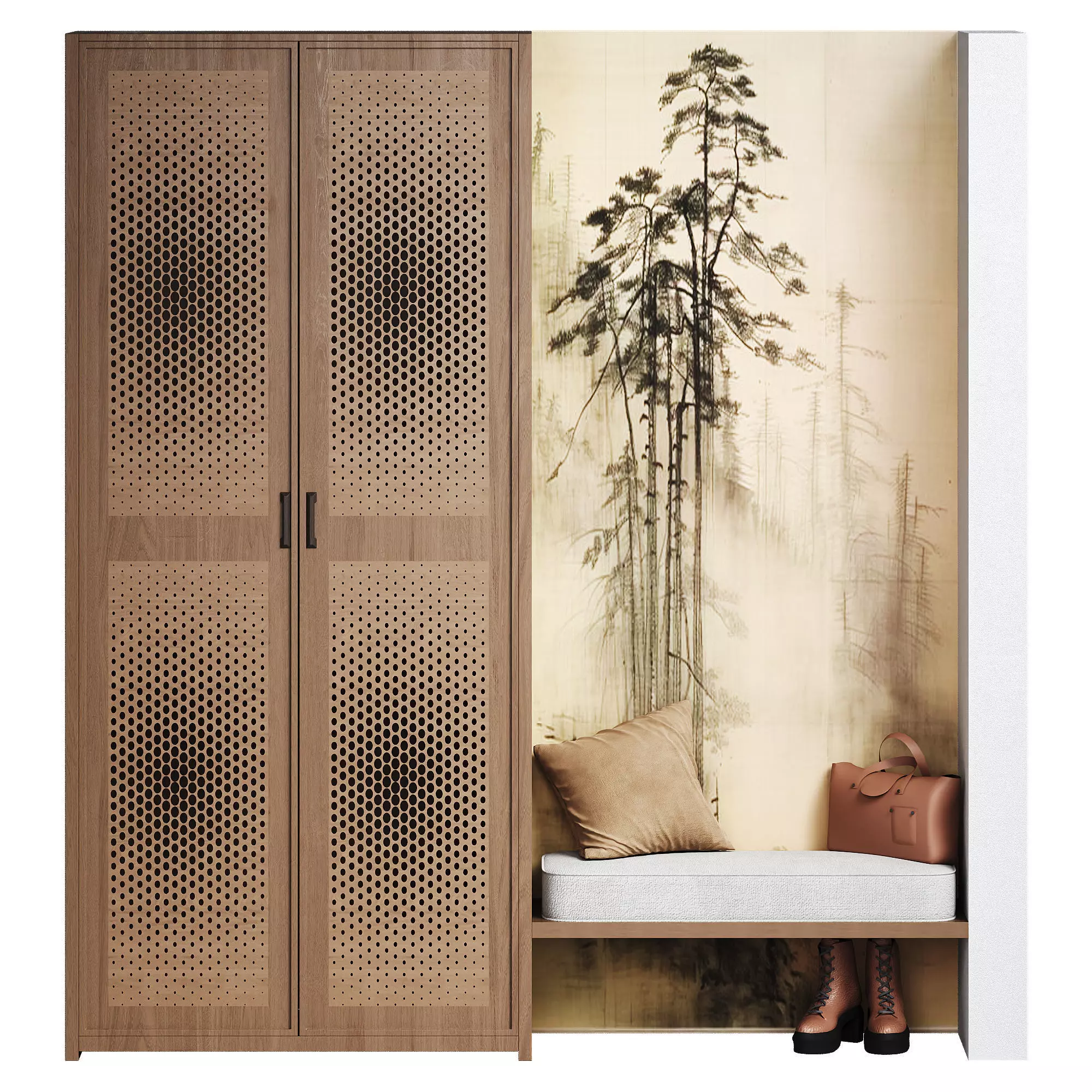 Hallway Low-poly 3D model