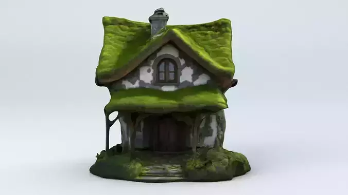 Fantasy Forest House 1 Low-poly 3D model