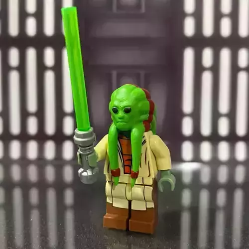 Kit fisto head minifigure custom