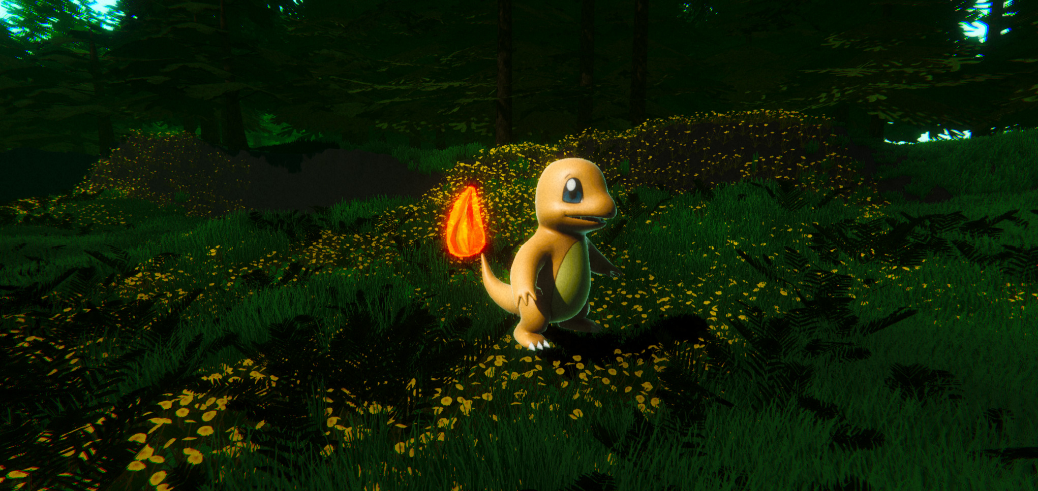 Charmander-Animated Low-poly 3D model_4