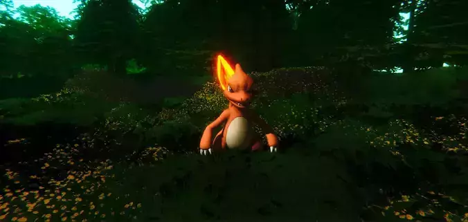 Charmeleon-Animated Low-poly 3D model