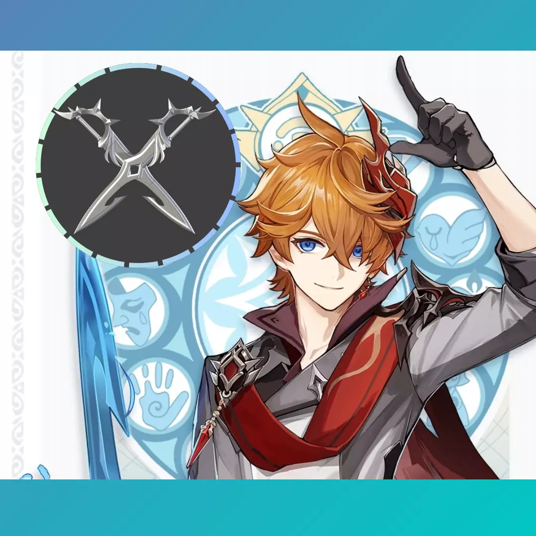 Tartaglia dual sword or Childe swords 3D print model_0