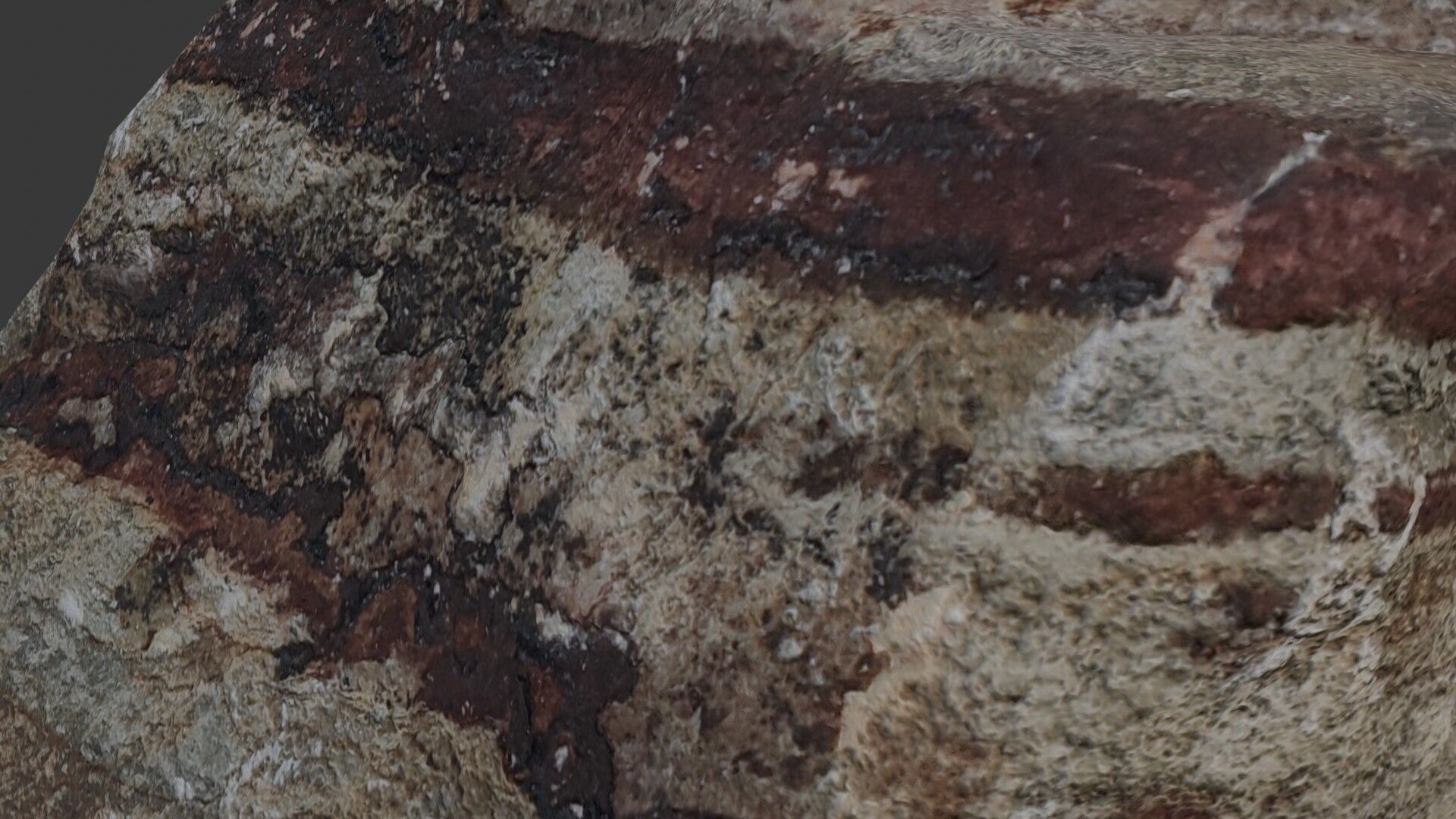 Striped Sedimentary Rock Low-poly 3D model_3