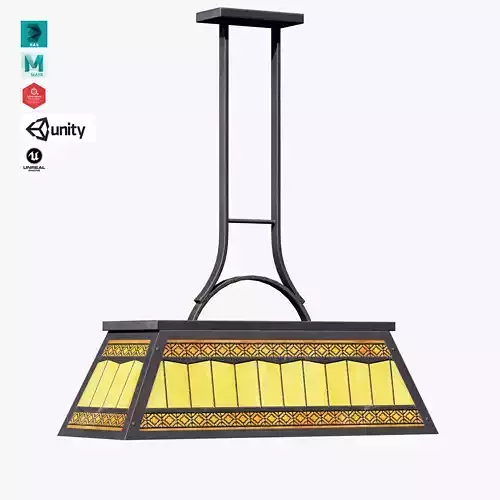 Pool Table Light Low-poly 3D model