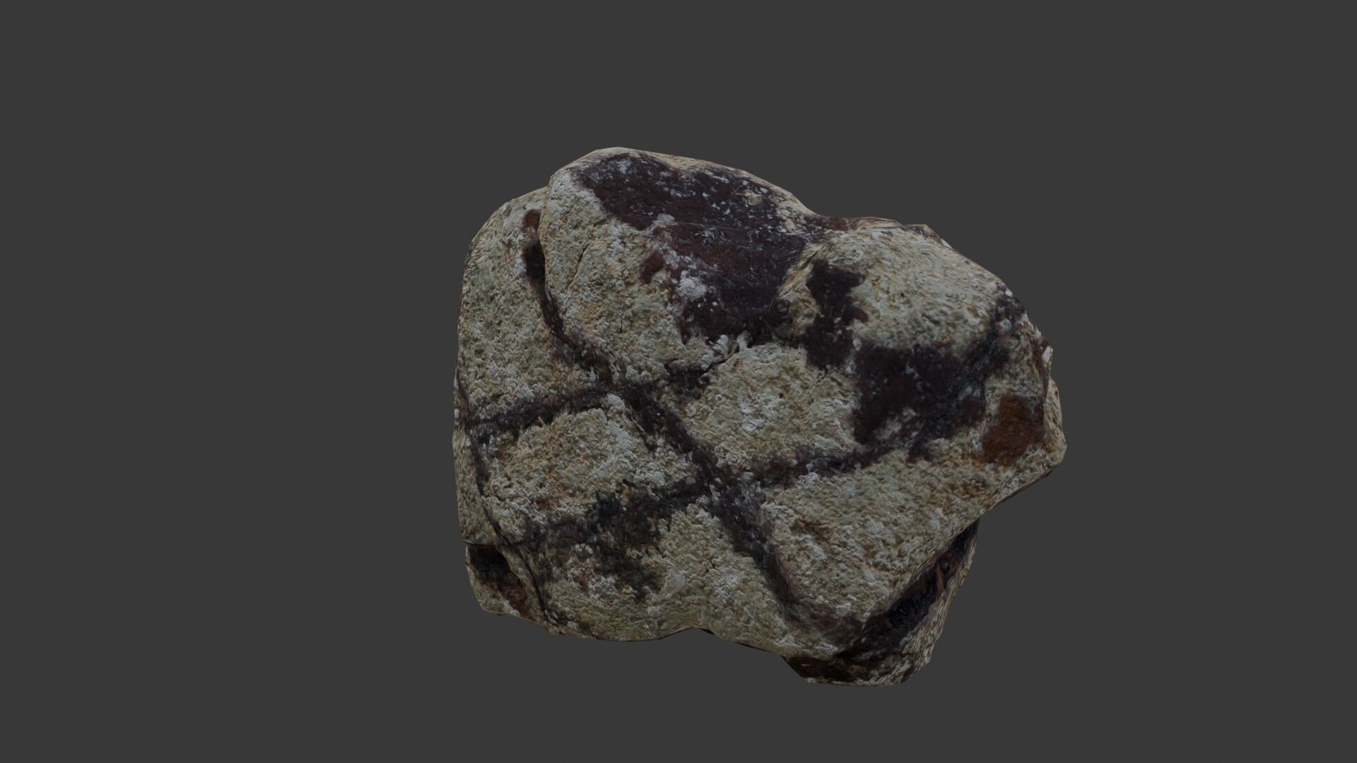 Weathered Boulder  Low-poly 3D model_5