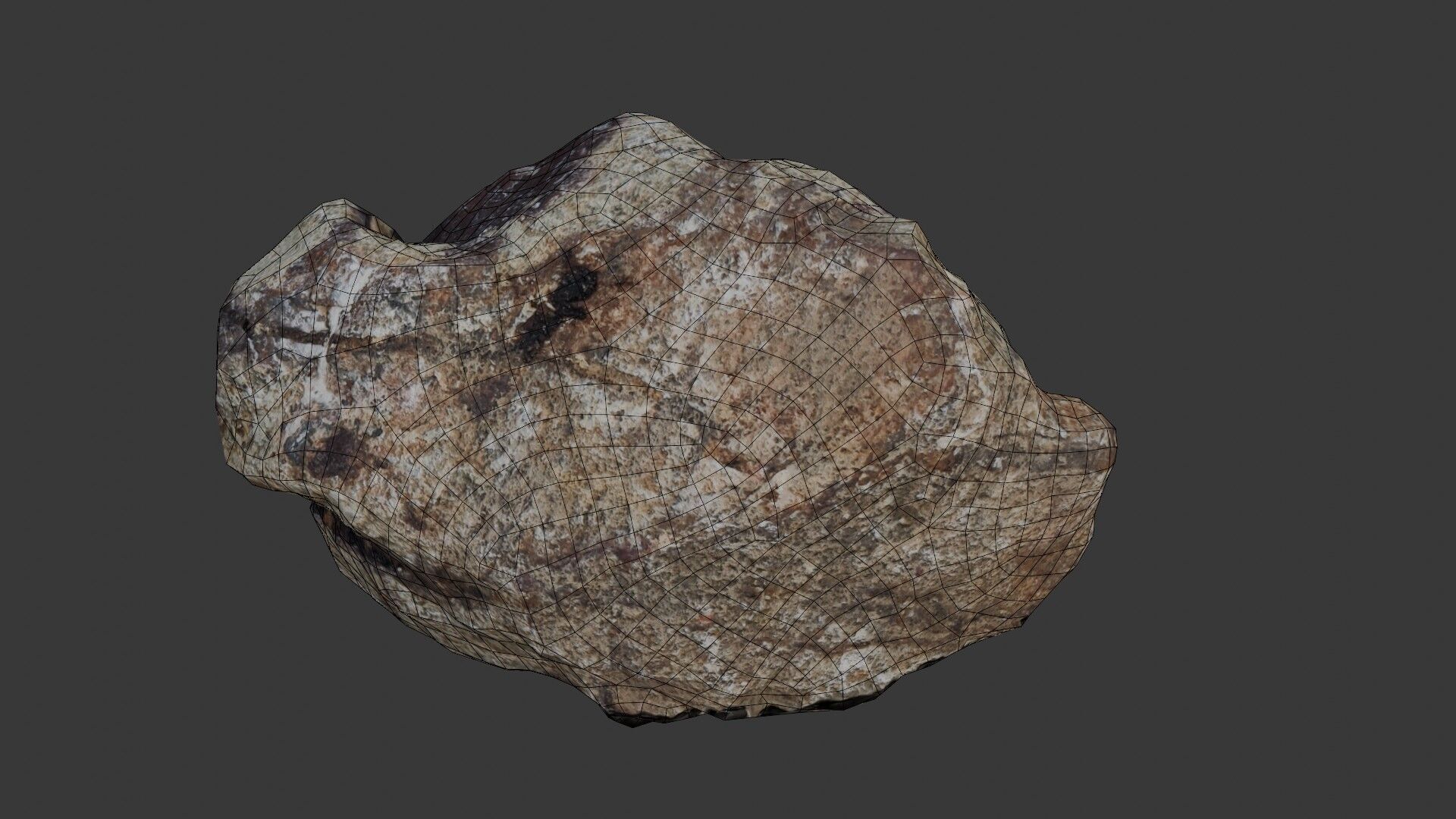 Weathered Boulder  Low-poly 3D model_2