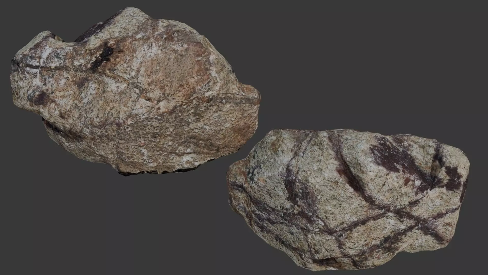 Weathered Boulder  Low-poly 3D model_0