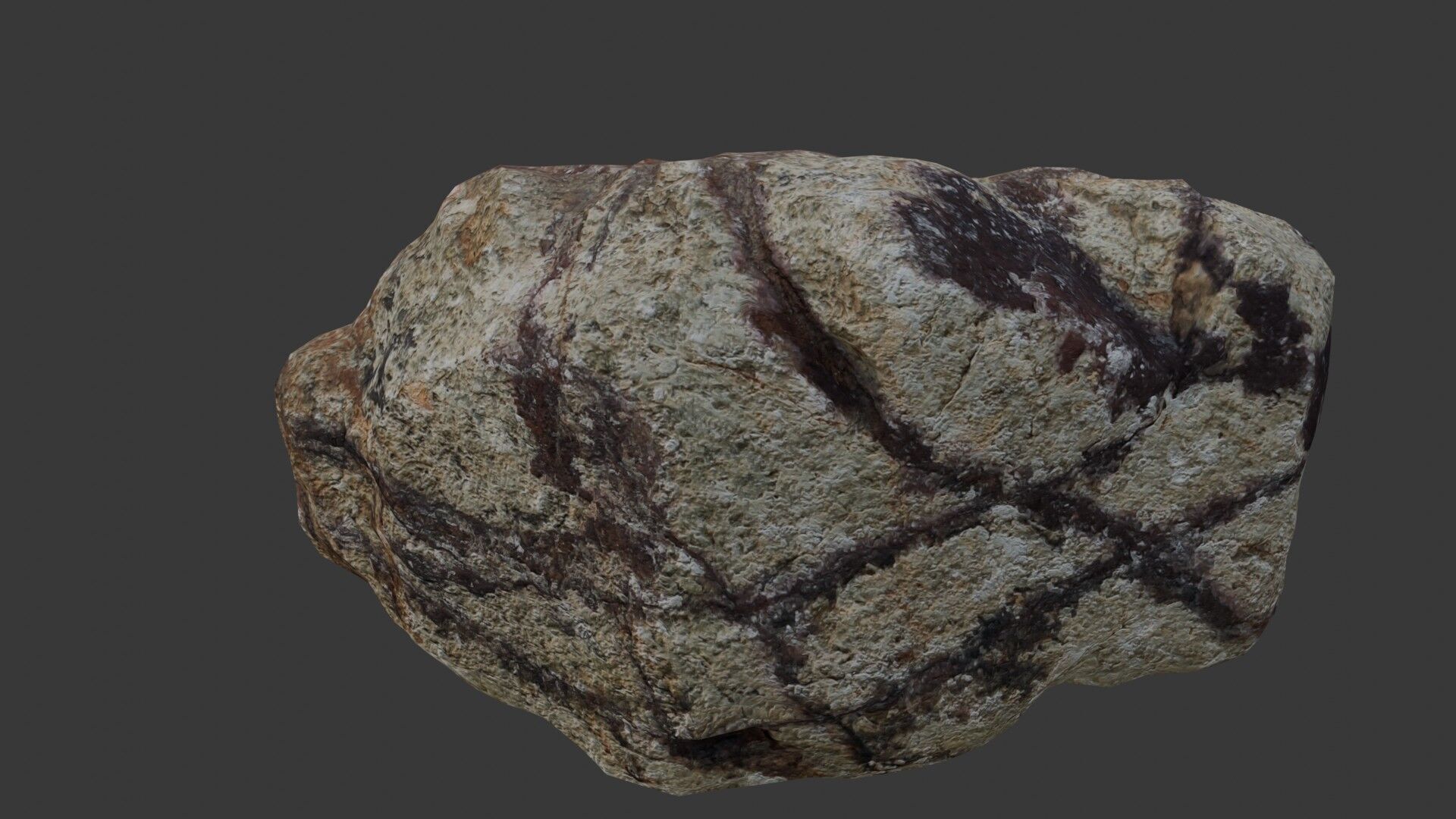 Weathered Boulder  Low-poly 3D model_6