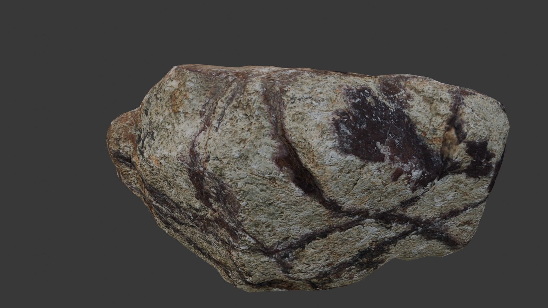 Weathered Boulder  Low-poly 3D model_7