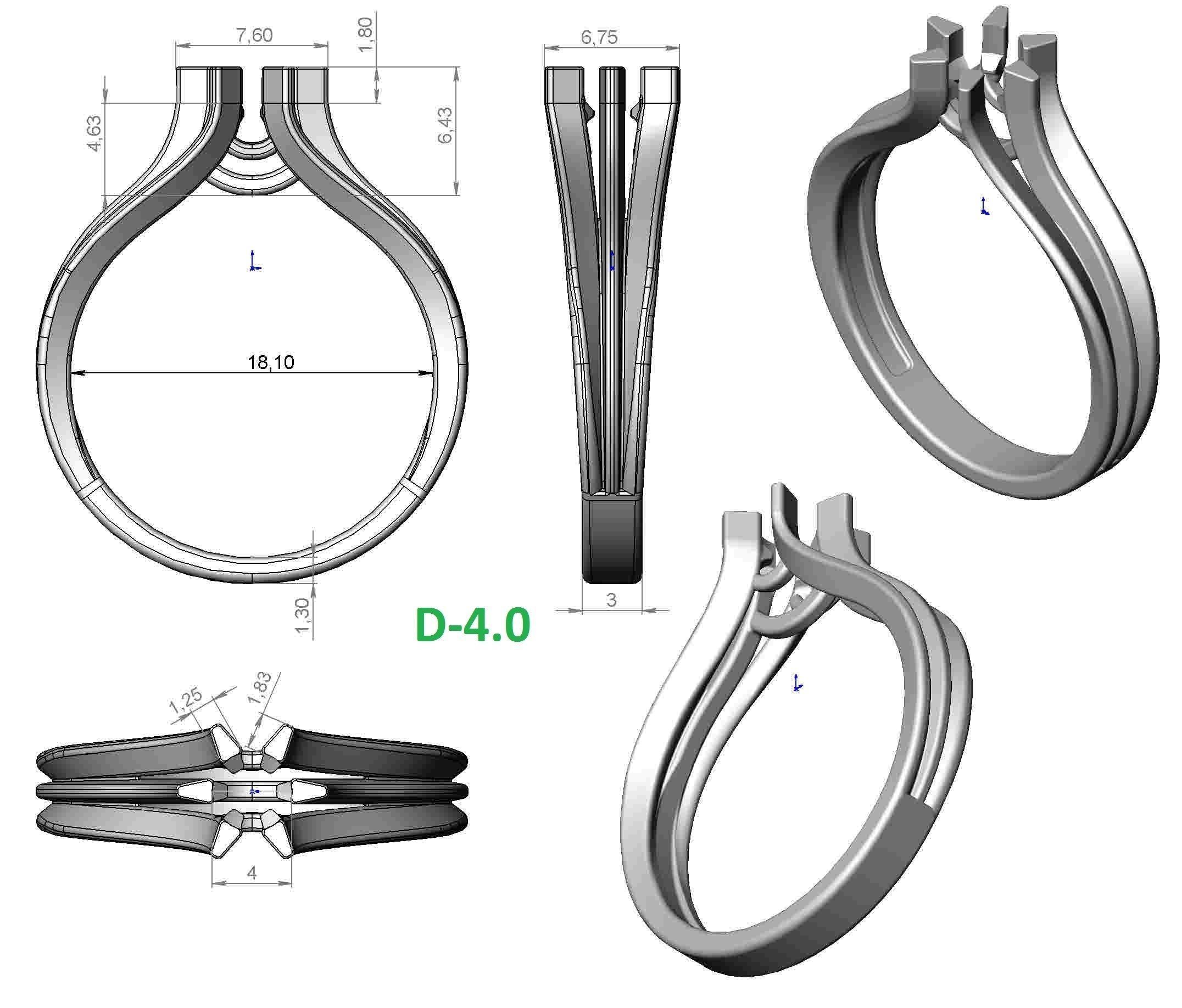 Ring engagement gold 3D print model_13