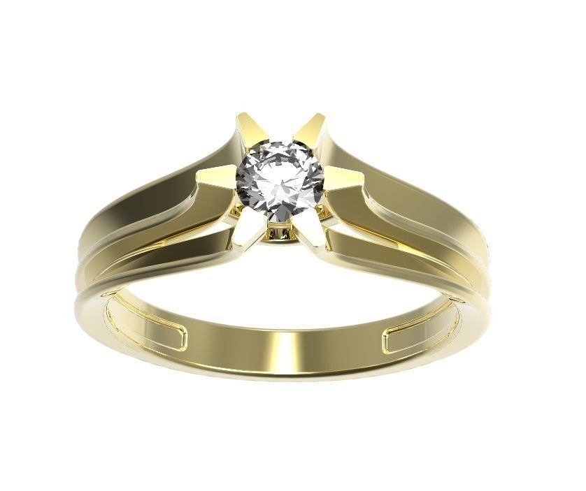 Ring engagement gold 3D print model_2